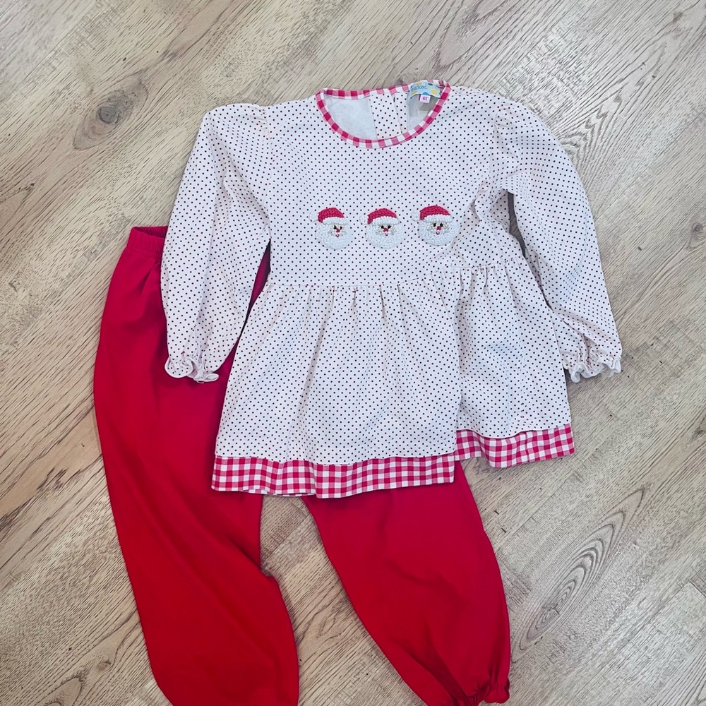 Kids Red and White Santa Matching Set